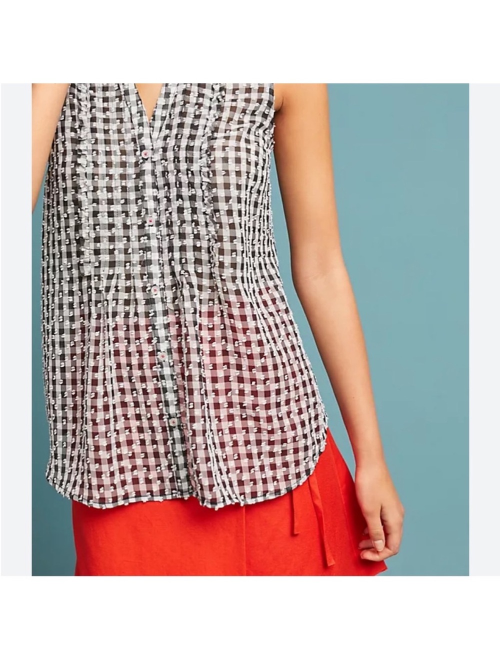 Maeve Sleeveless Gingham Blouse
